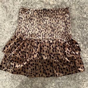 VELVET LEOPARD SKIRT